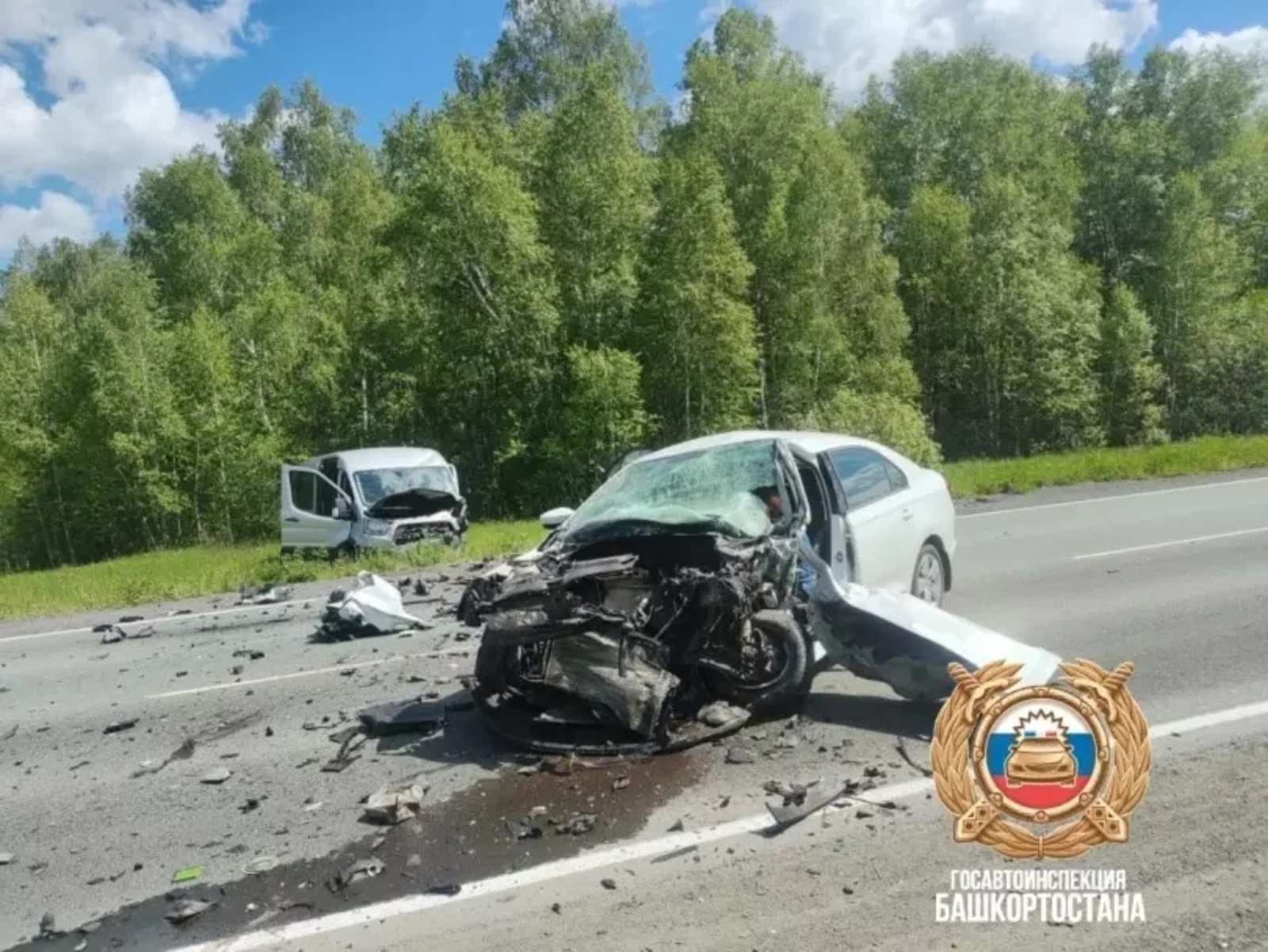 Три человека пострадали в ДТП на трассе в Башкирии